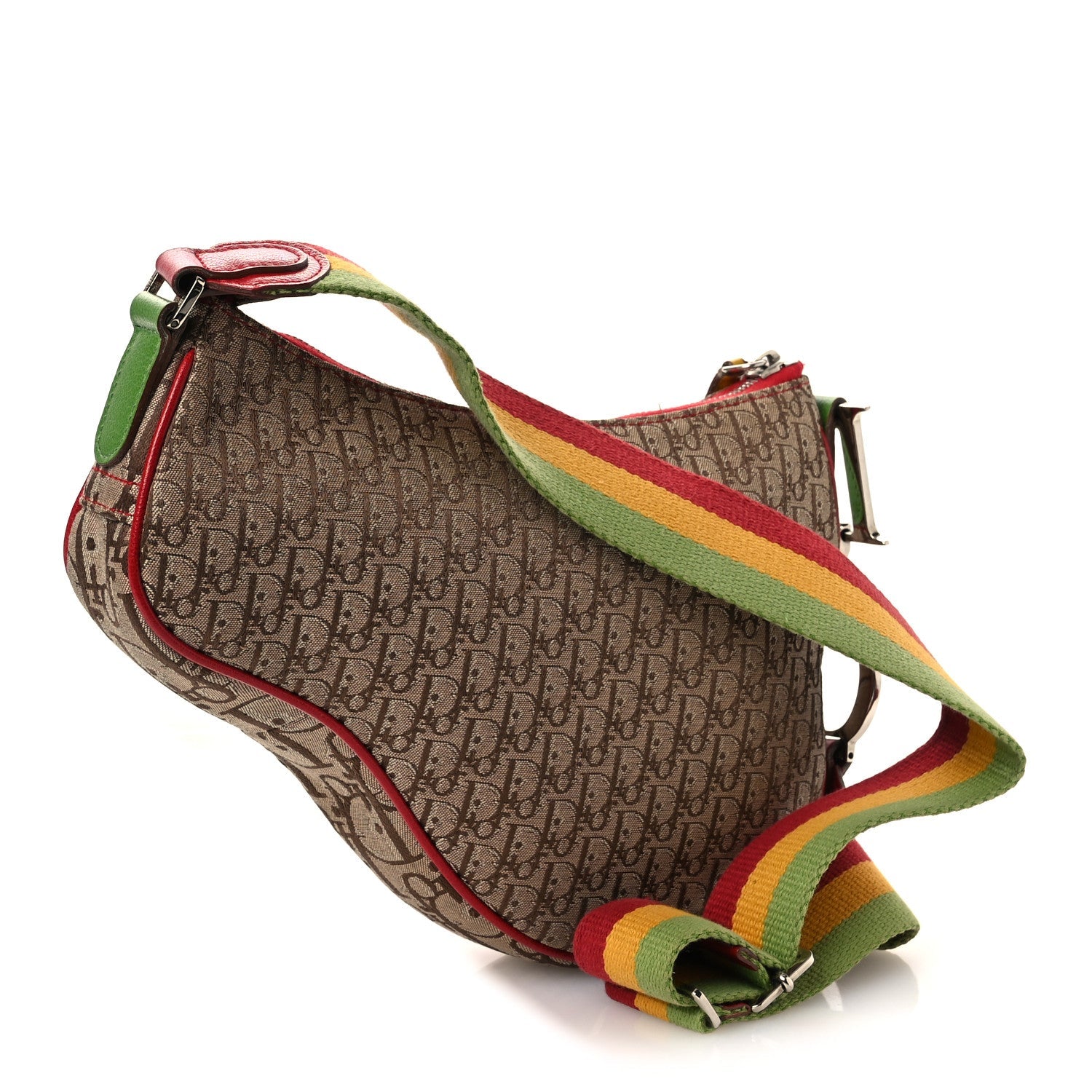 Dior Monogram Rasta Saddle Pochette Beige