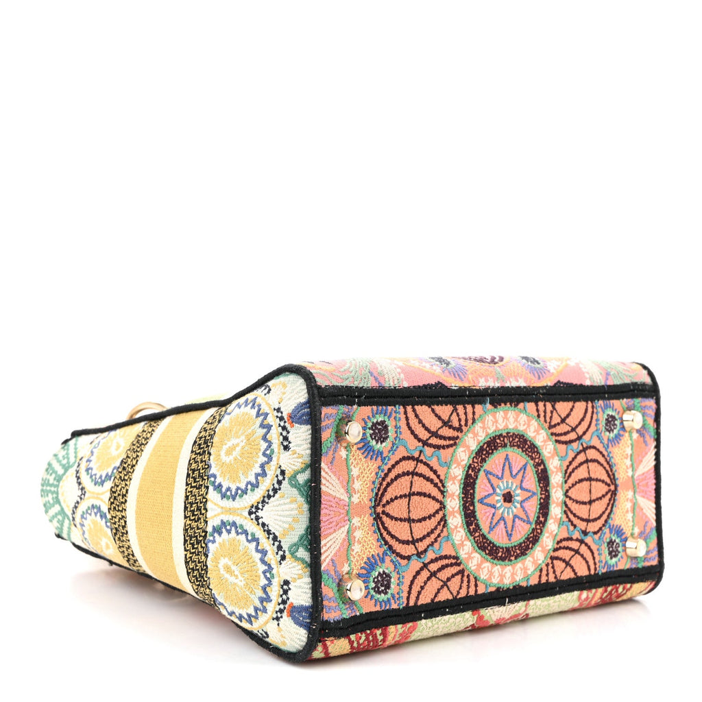 Dior Canvas Embroidered In Lights Medium Lady D-Lite Multicolor
