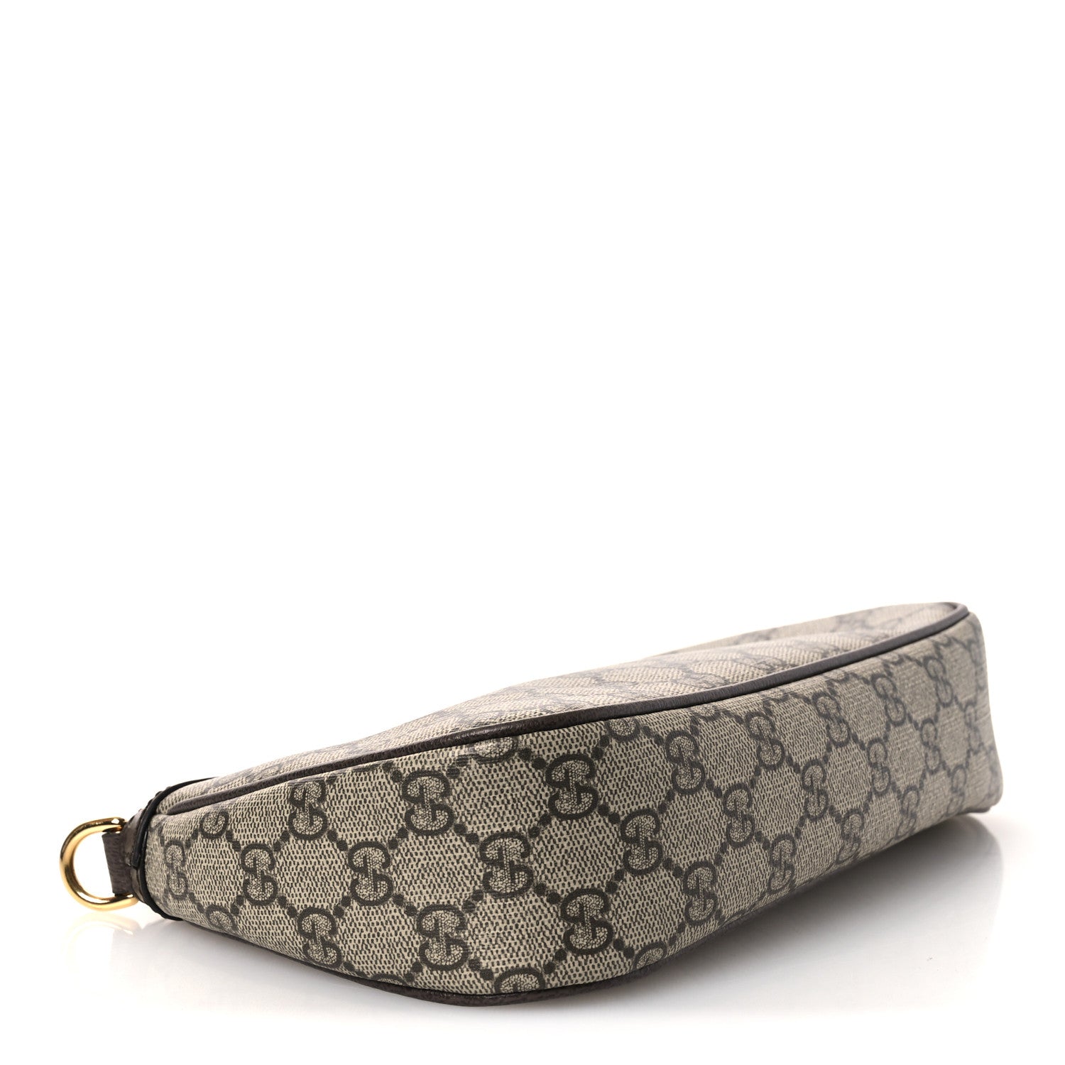 Gucci GG Supreme Monogram Textured Dollar Calfskin Web Small Ophidia GG Handbag Beige Ebony New Acero