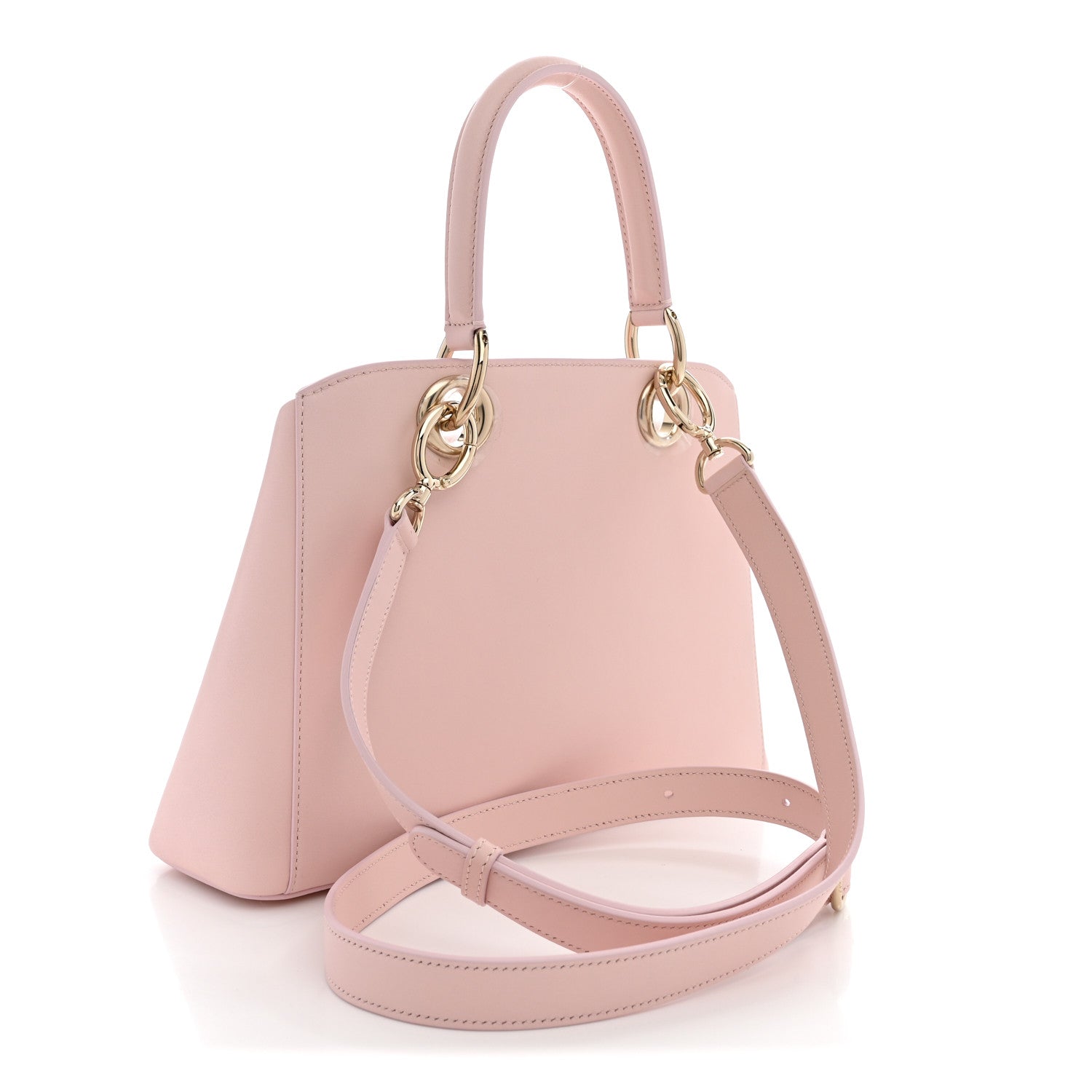 Dior Shiny Smooth Calfskin Small Cigale Bag Rose Songe