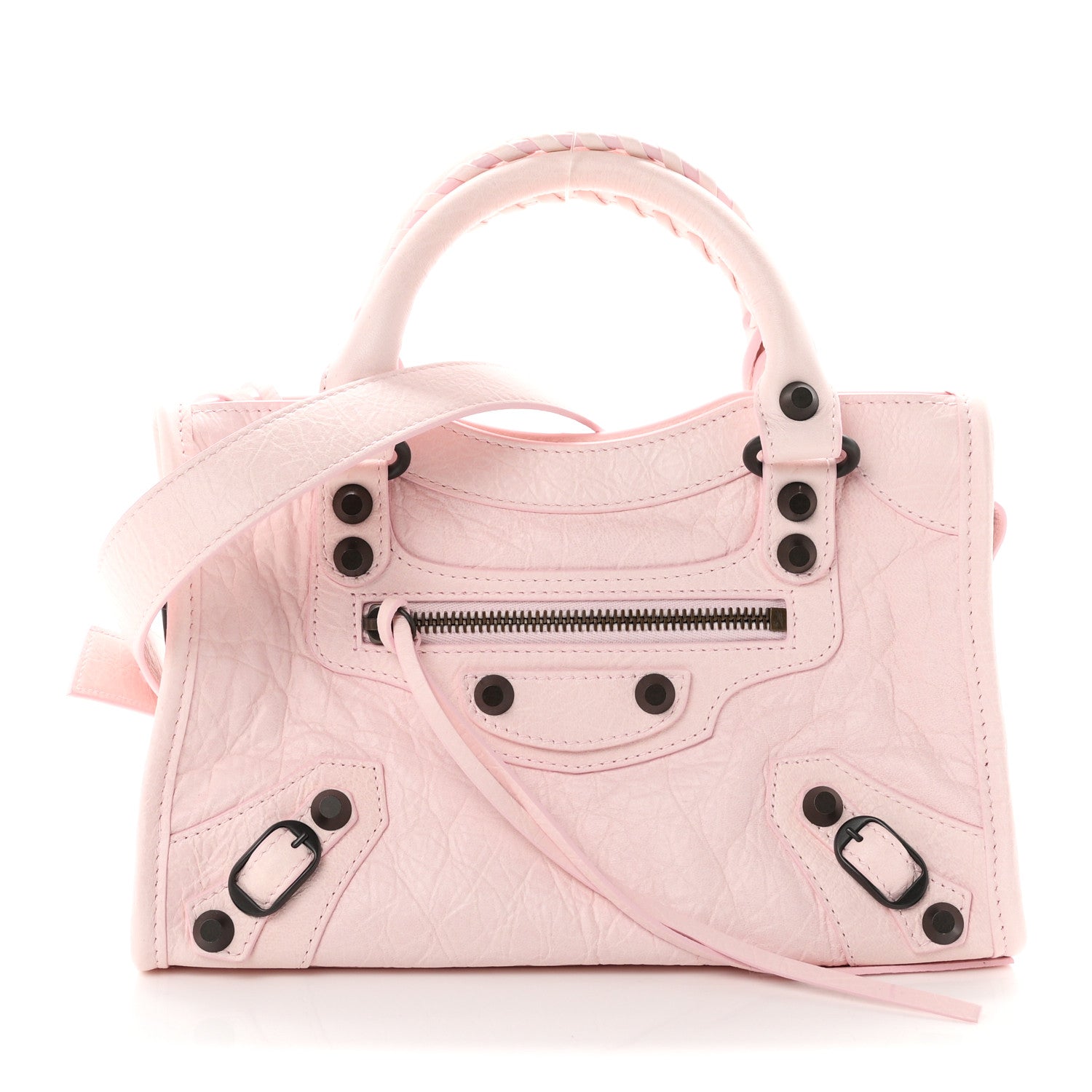 Balenciaga Agneau Arena Classic Hardware Le City Mini Petal Pink