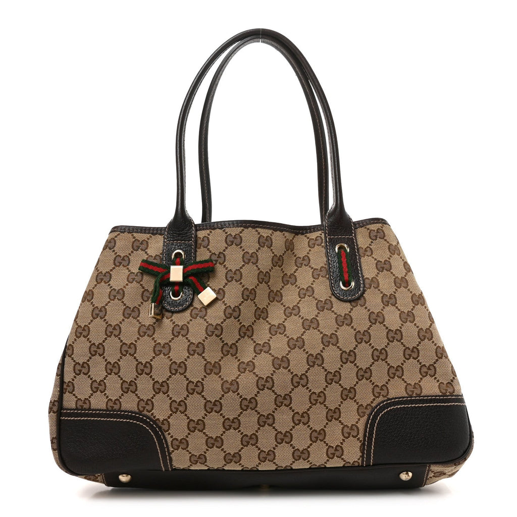 Gucci Monogram Medium Princy Tote Dark Brown