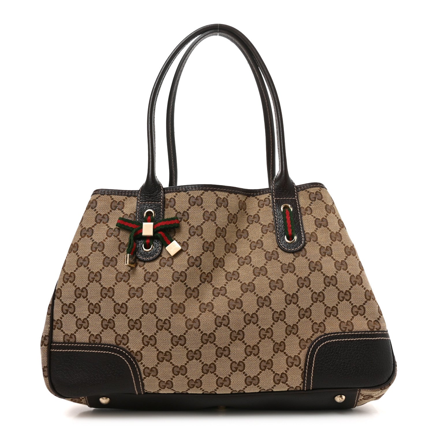 Gucci Monogram Medium Princy Tote Dark Brown