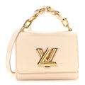 Louis Vuitton Epi Twist Braided Chain Shoulder Bag PM Quartz White