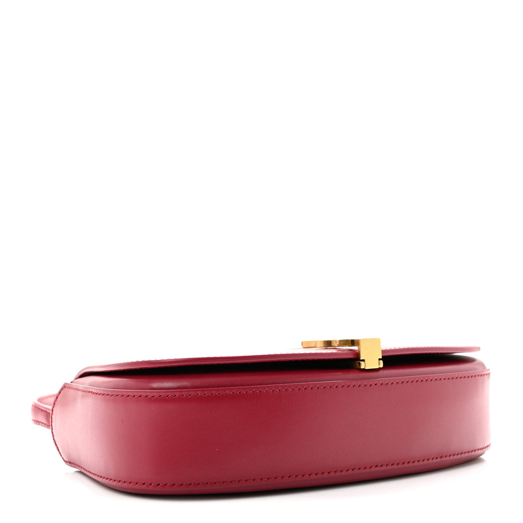 Saint Laurent Box Calfskin Mini Voltaire Shoulder Bag Raspberry Pink