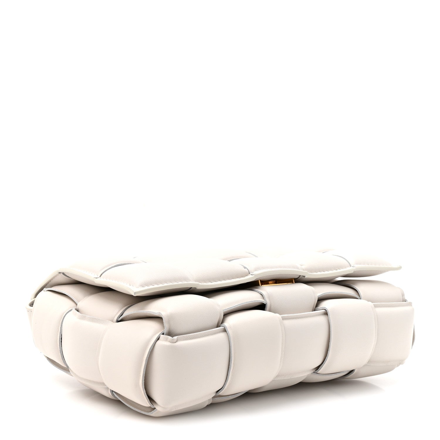 Bottega Veneta Nappa Maxi Intreccio Padded Cassette Crossbody Bag Chalk