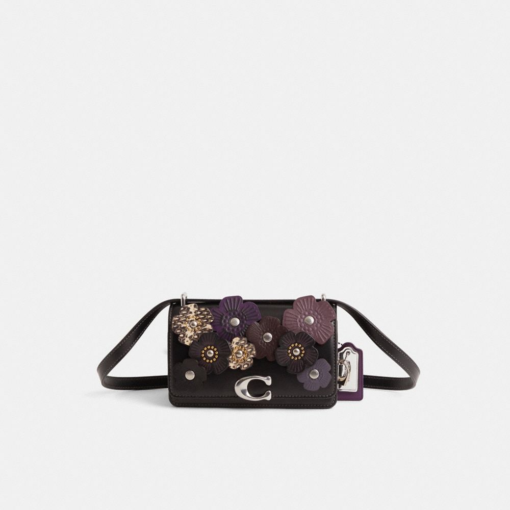 Coach Upcrafted Bandit Crossbody black floral front view