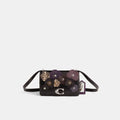 Coach Upcrafted Bandit Crossbody black floral front view
