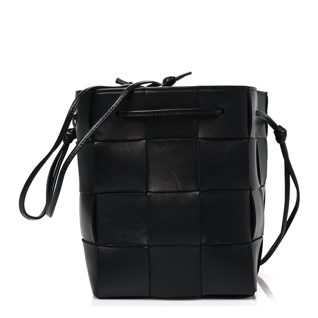 Bottega Veneta Nappa Maxi Intrecciato Cassette Bucket Bag Black
