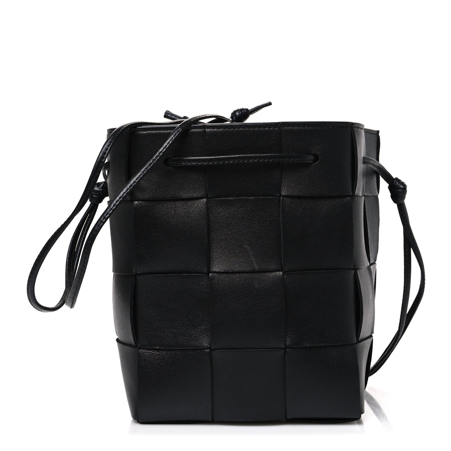 Bottega Veneta Nappa Maxi Intrecciato Cassette Bucket Bag Black