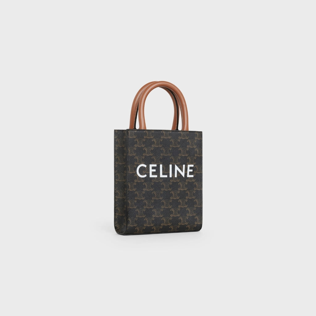 Celine Trotteur Triomphe Canvas CELINE print 3/4 side view