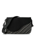 Dior Grained Calfskin Oblique Large Saddle Messenger Black