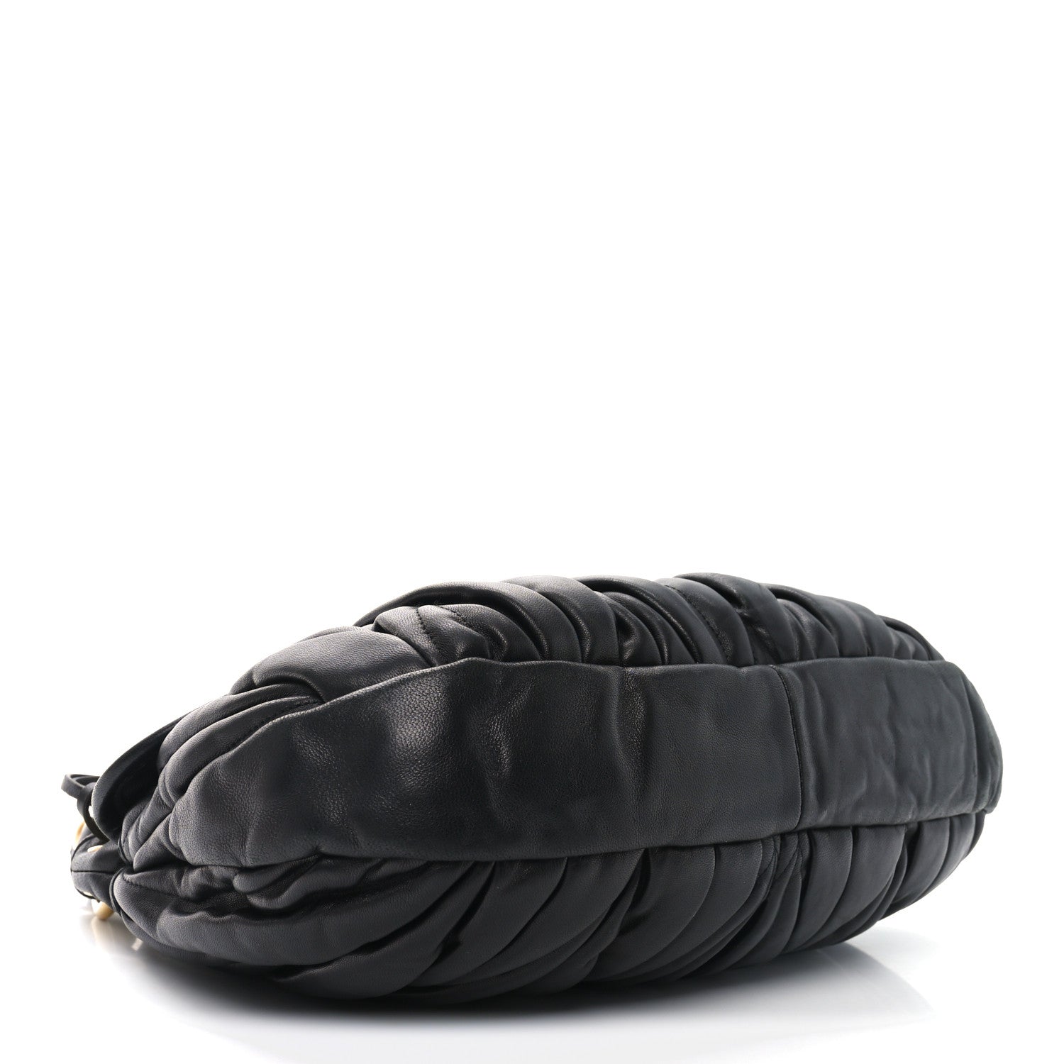 Miu Miu Nappa Matelasse Coffer Hobo Black