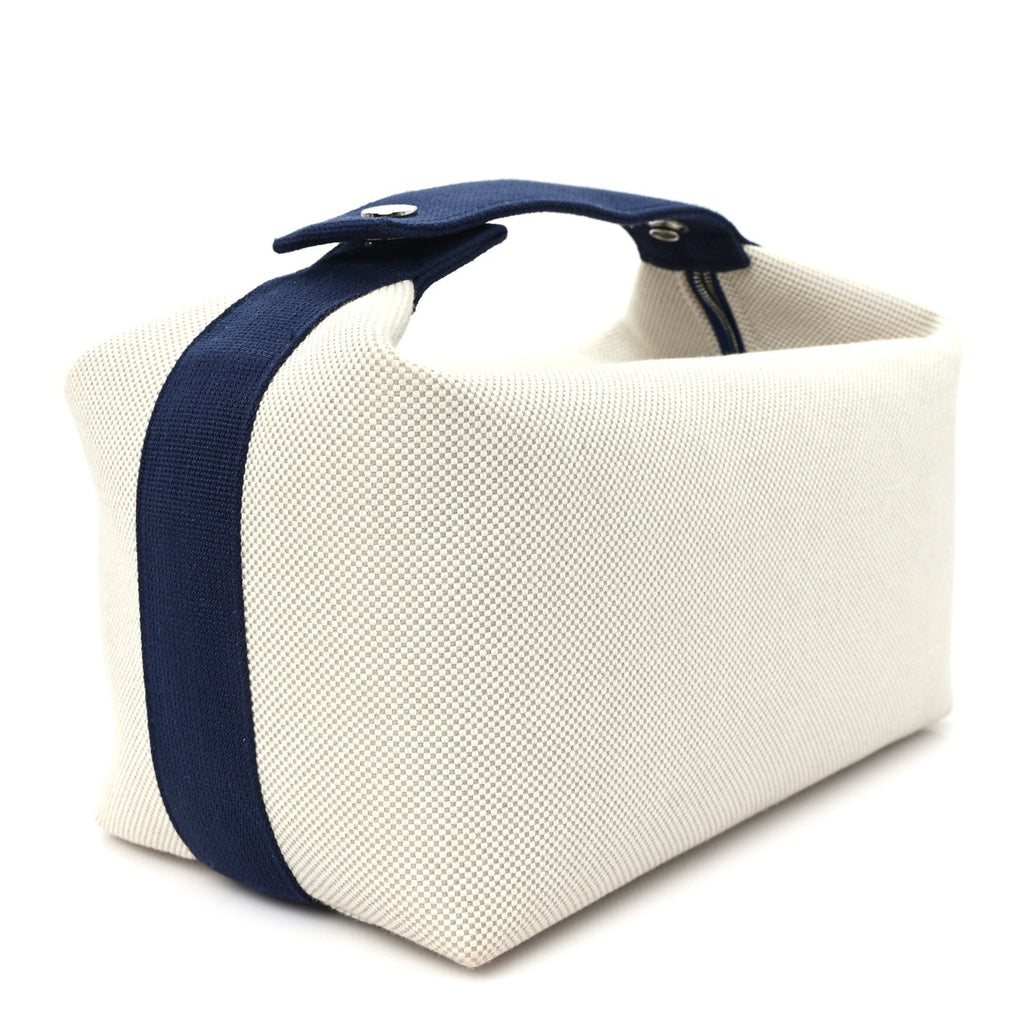 Hermès Canvas Large Bride-A-Brac Cabriole Case gris perle