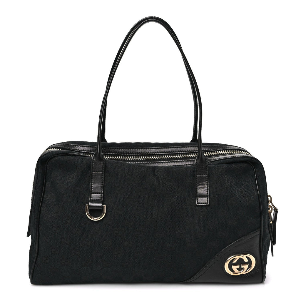 Gucci Monogram Medium New Britt Boston Black
