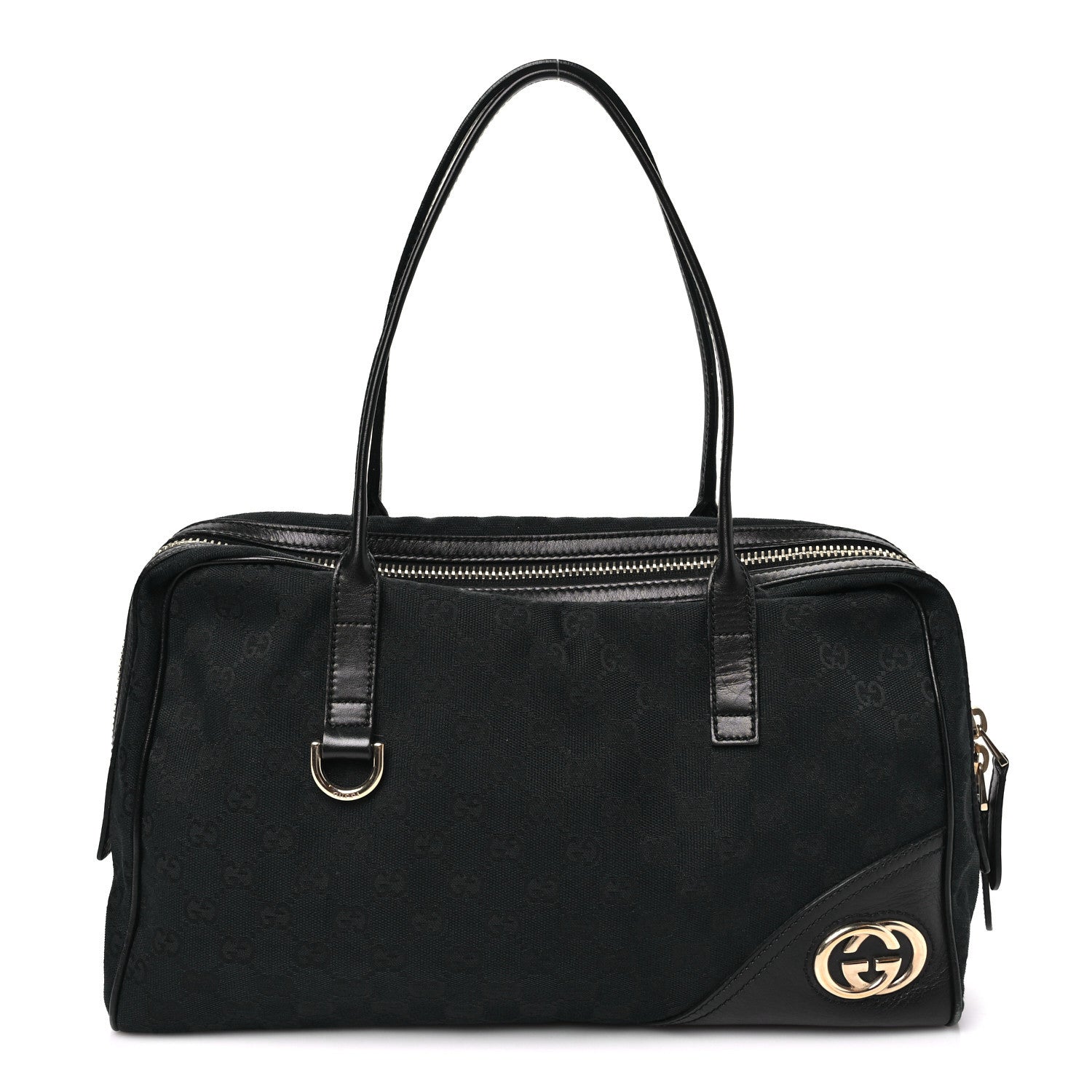 Gucci Monogram Medium New Britt Boston Black