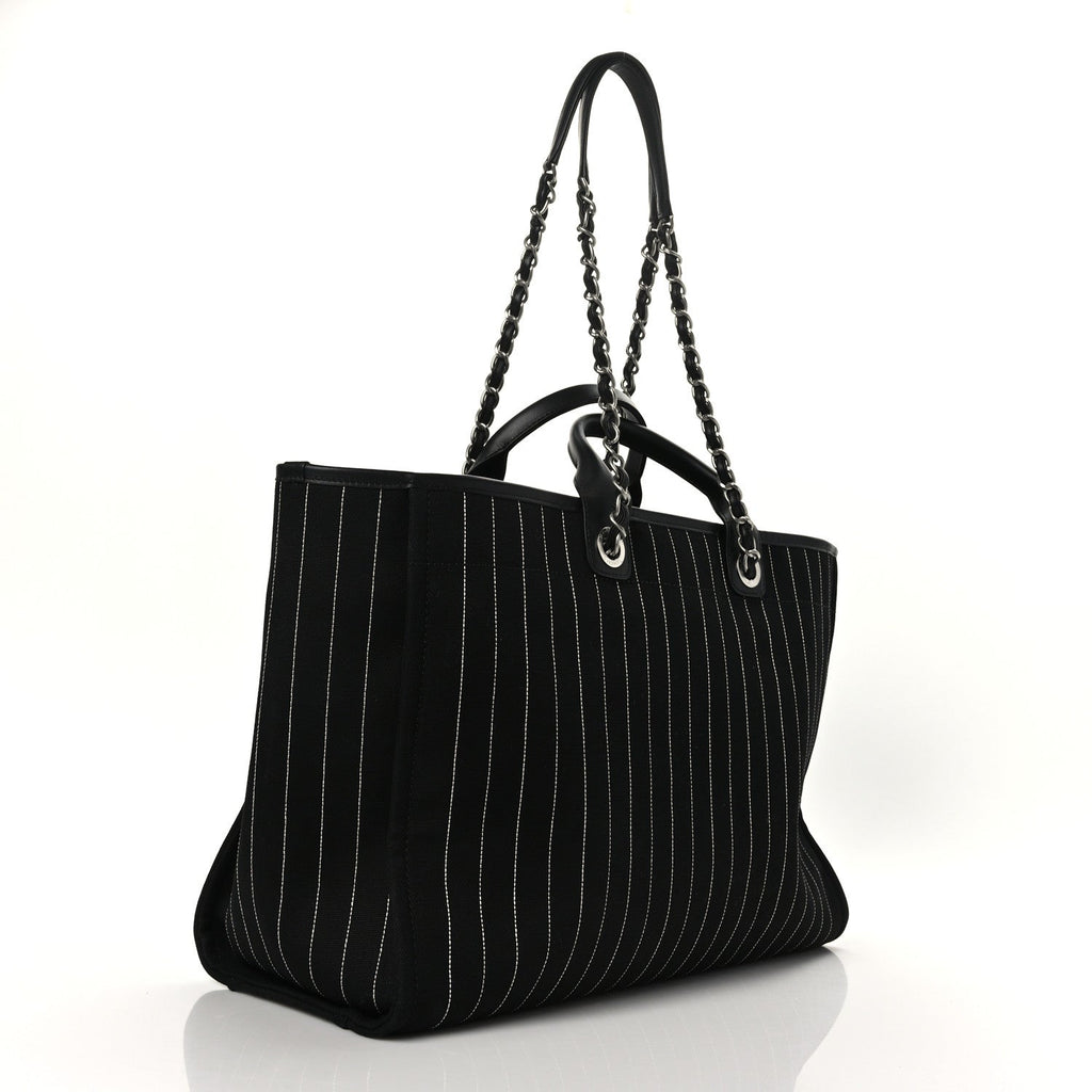 Chanel Large Deauville Shopping Bag back view