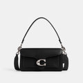 Coach Tabby Shoulder Bag 26 black pebble leather front view