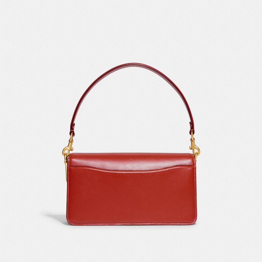Coach Tabby Shoulder Bag 26 khaki signature canvas rust detail view