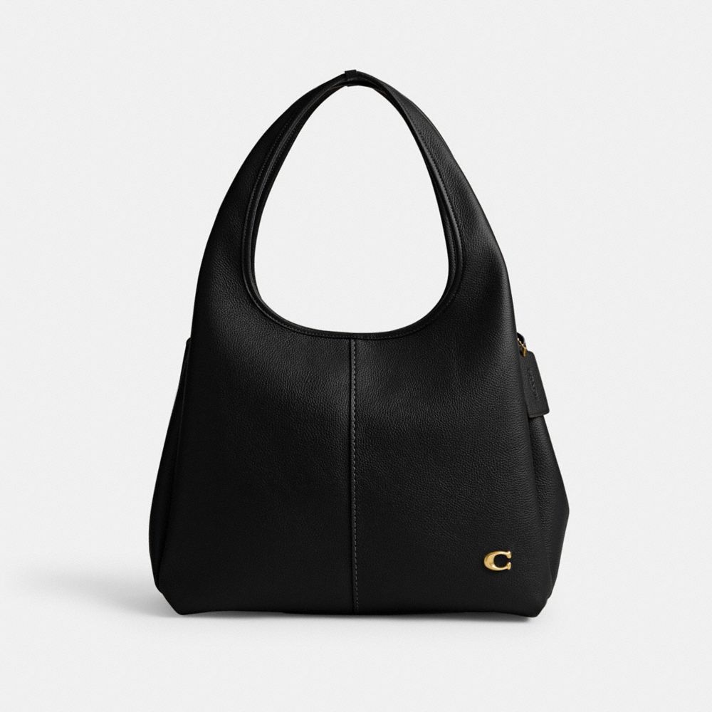Coach Lana Shoulder Bag black front view