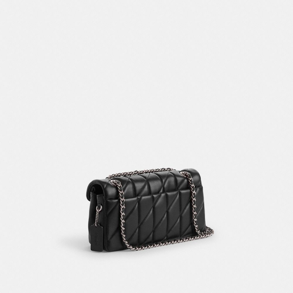 Coach Tabby Shoulder Bag 26 pillow quilting black three-quarter view