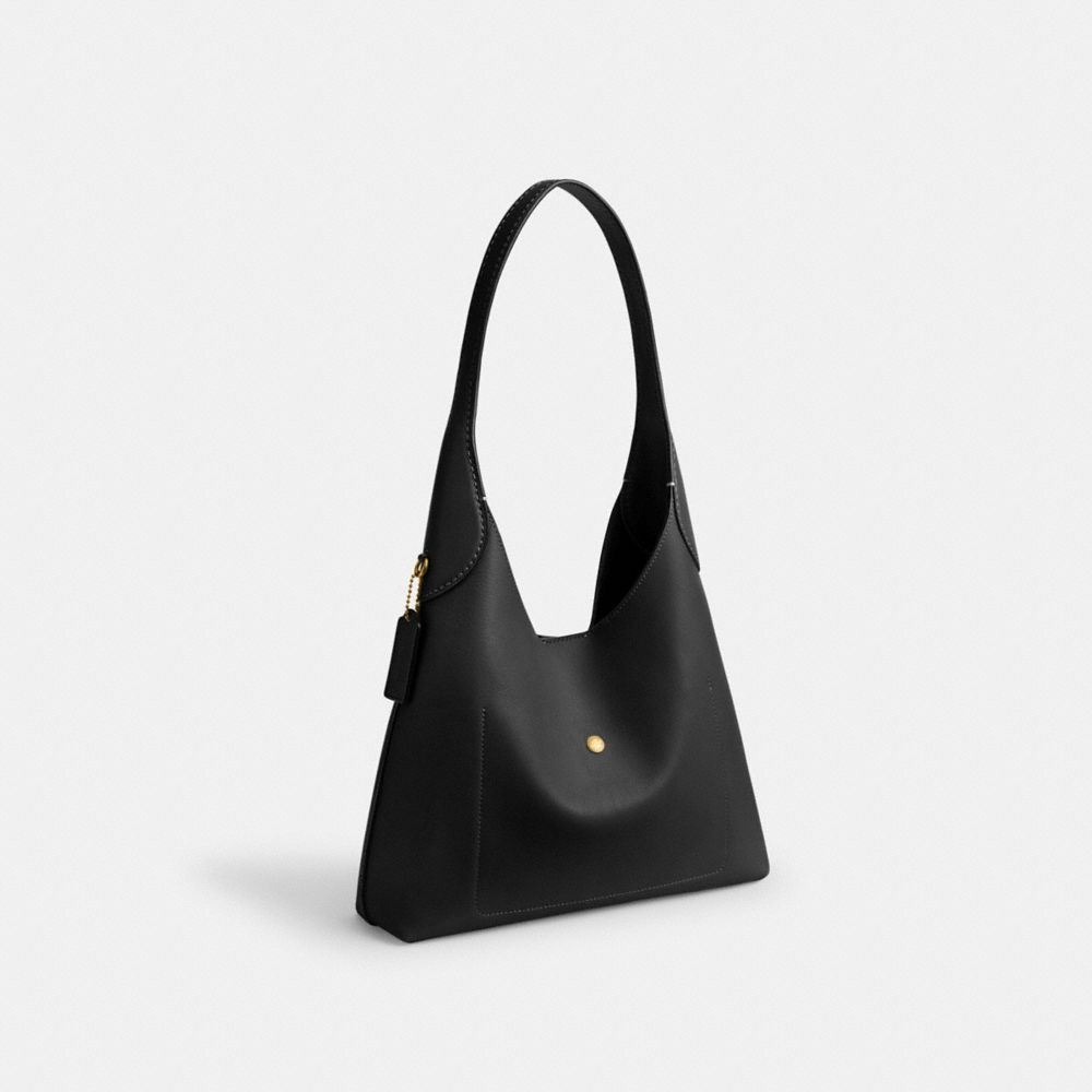 Coach Brooklyn Shoulder Bag 28 black three-quarter view