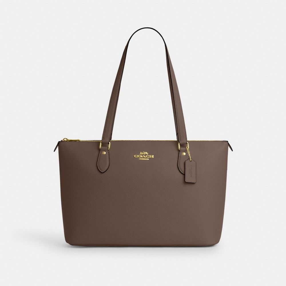 Coach Gallery Tote dark stone front view