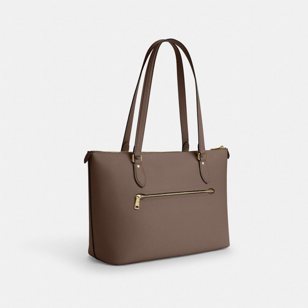 Coach Gallery Tote dark stone three-quarter view
