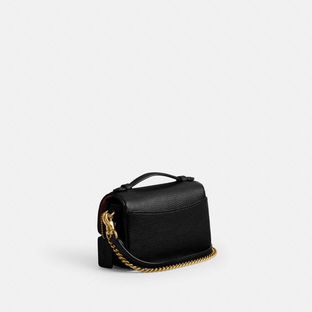 Coach Cassie Crossbody 17 black pebble leather three-quarter view