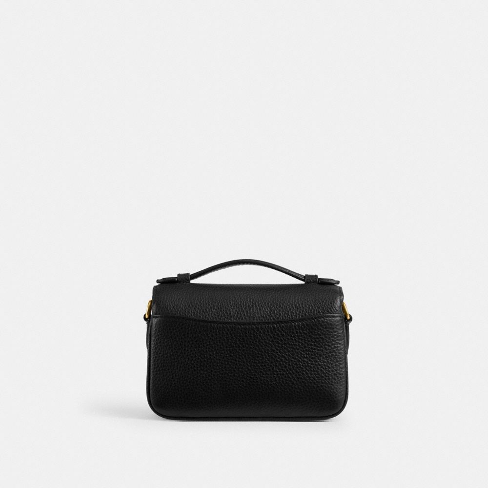 Coach Cassie Crossbody 17 black pebble leather detail view