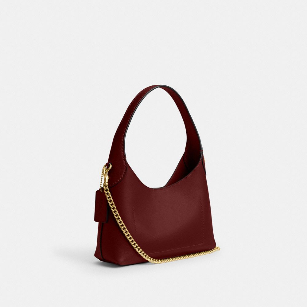 Coach Brooklyn Shoulder Bag 23 black cherry three-quarter view