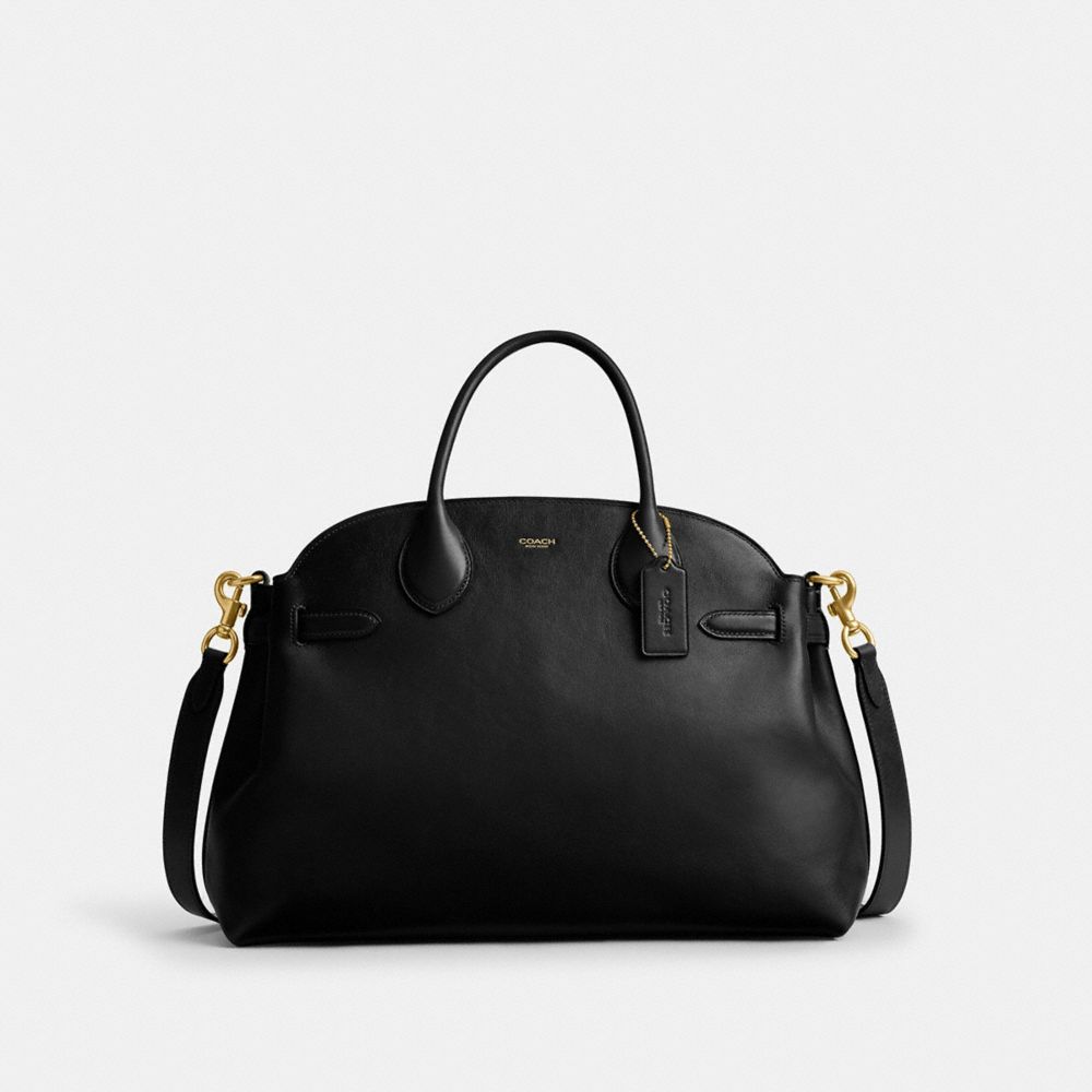 Coach Soft Empire Carryall 40 black front view
