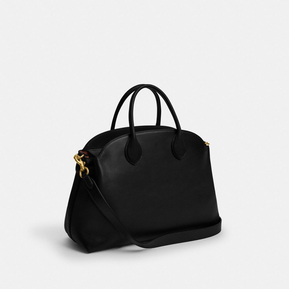 Coach Soft Empire Carryall 40 black three-quarter view