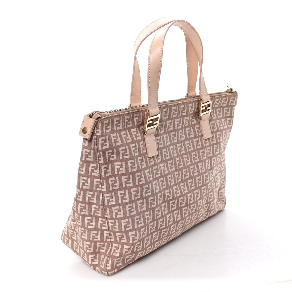Fendi Zucchino Shopper Tote Pink