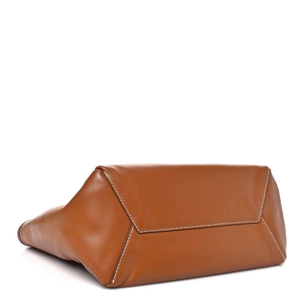 Miu Miu Soft Calf Softy Small Ivy Tote Bag Caramel detail view