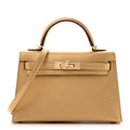 Hermès Metallic Chevre Chamkilight Mini Kelly Sellier 20 – Doré