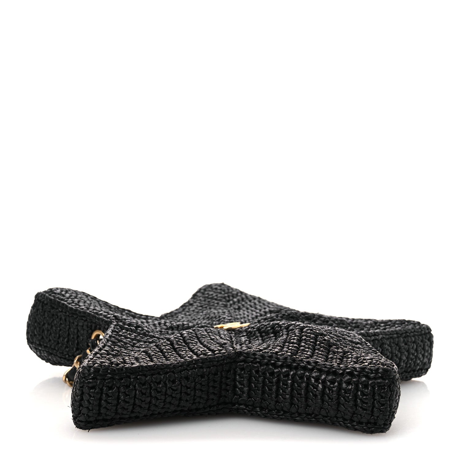 Chanel Raffia Star Coco Beach Bag Black