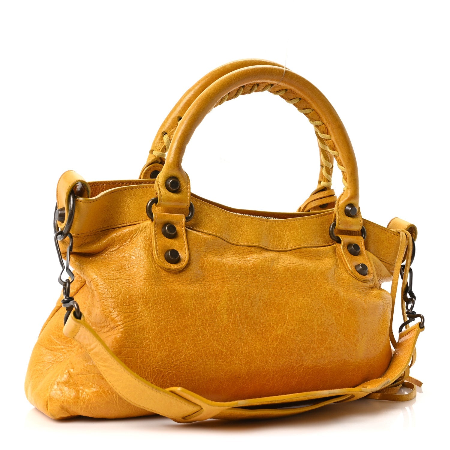 Balenciaga Agneau Classic Hardware First Moutarde
