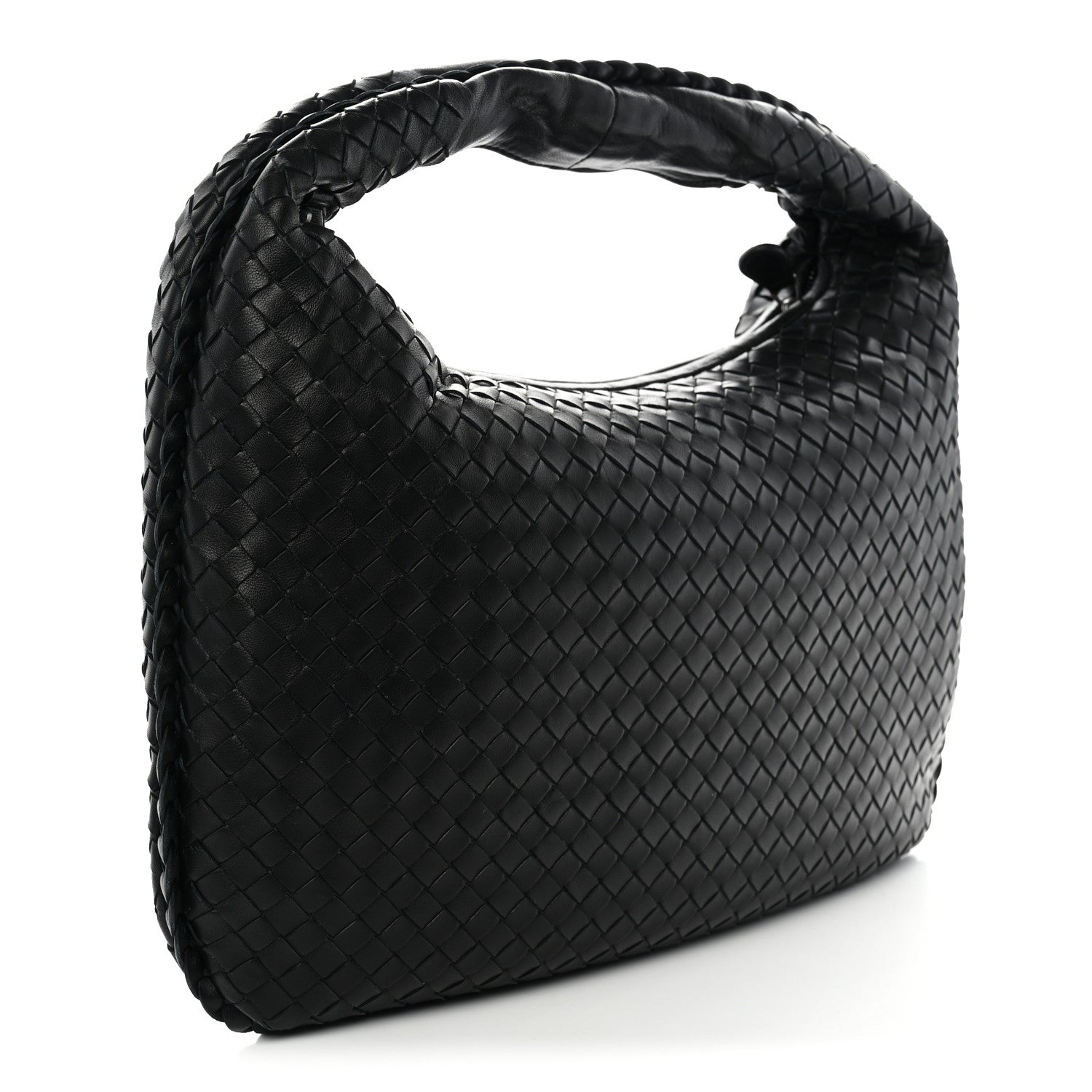 Bottega Veneta Nappa Intrecciato Medium Veneta Hobo Black