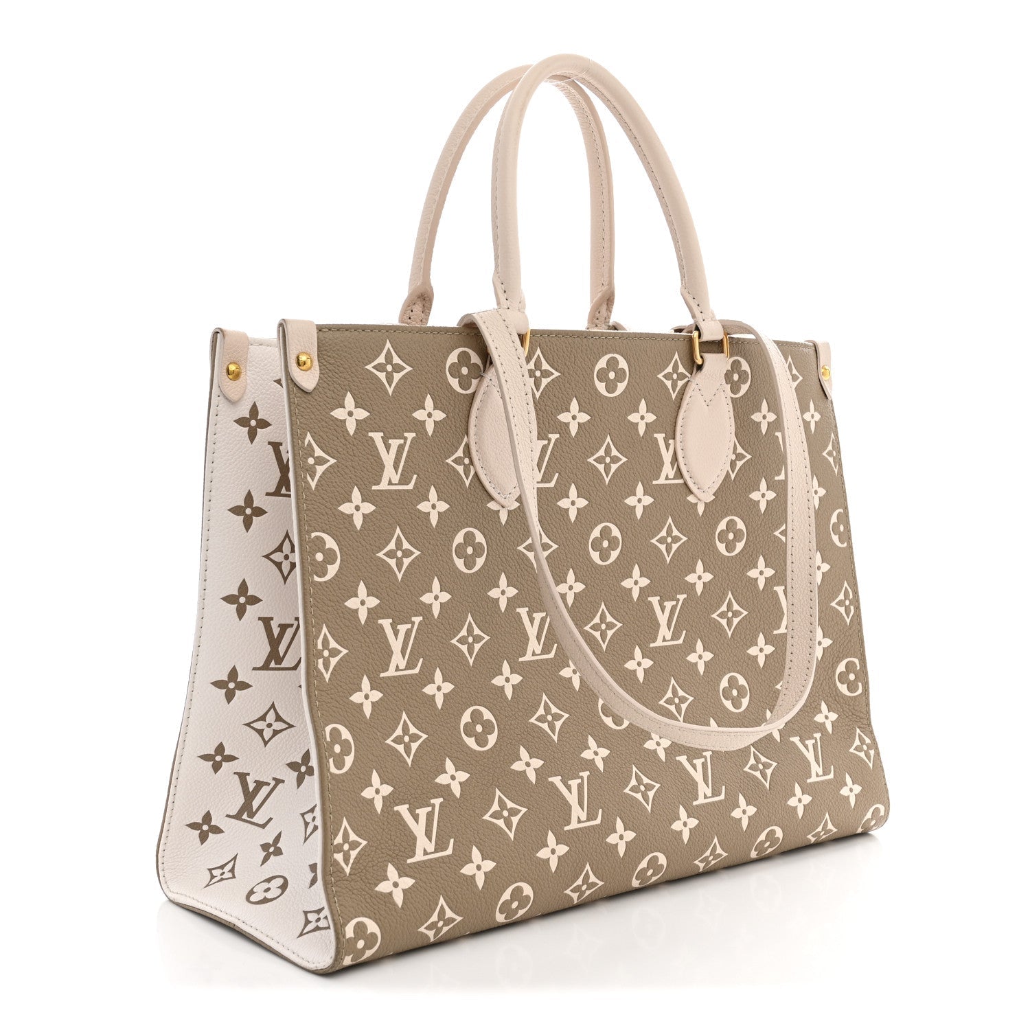 Louis Vuitton Empreinte Monogram Spring In The City Onthego MM Kaki Beige Cream