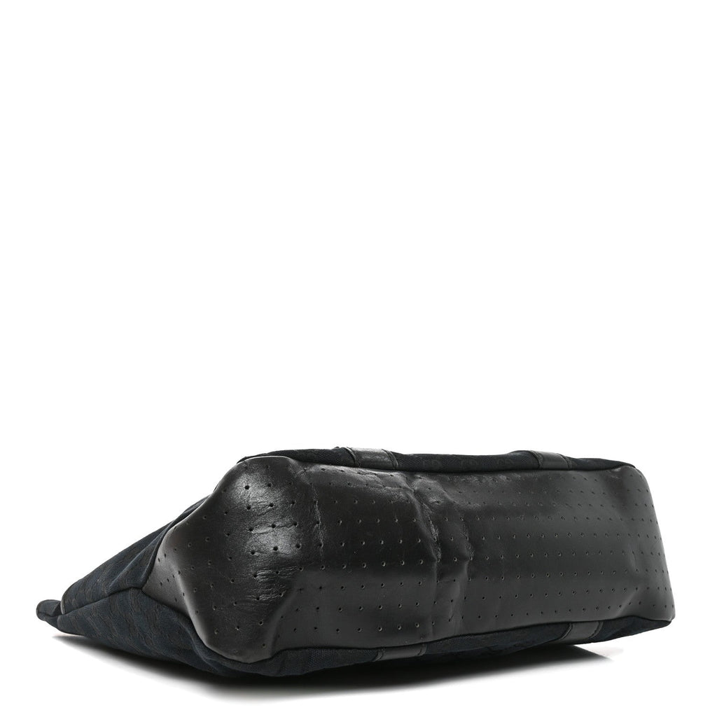 Gucci Monogram Calfskin Perforated Tote Black
