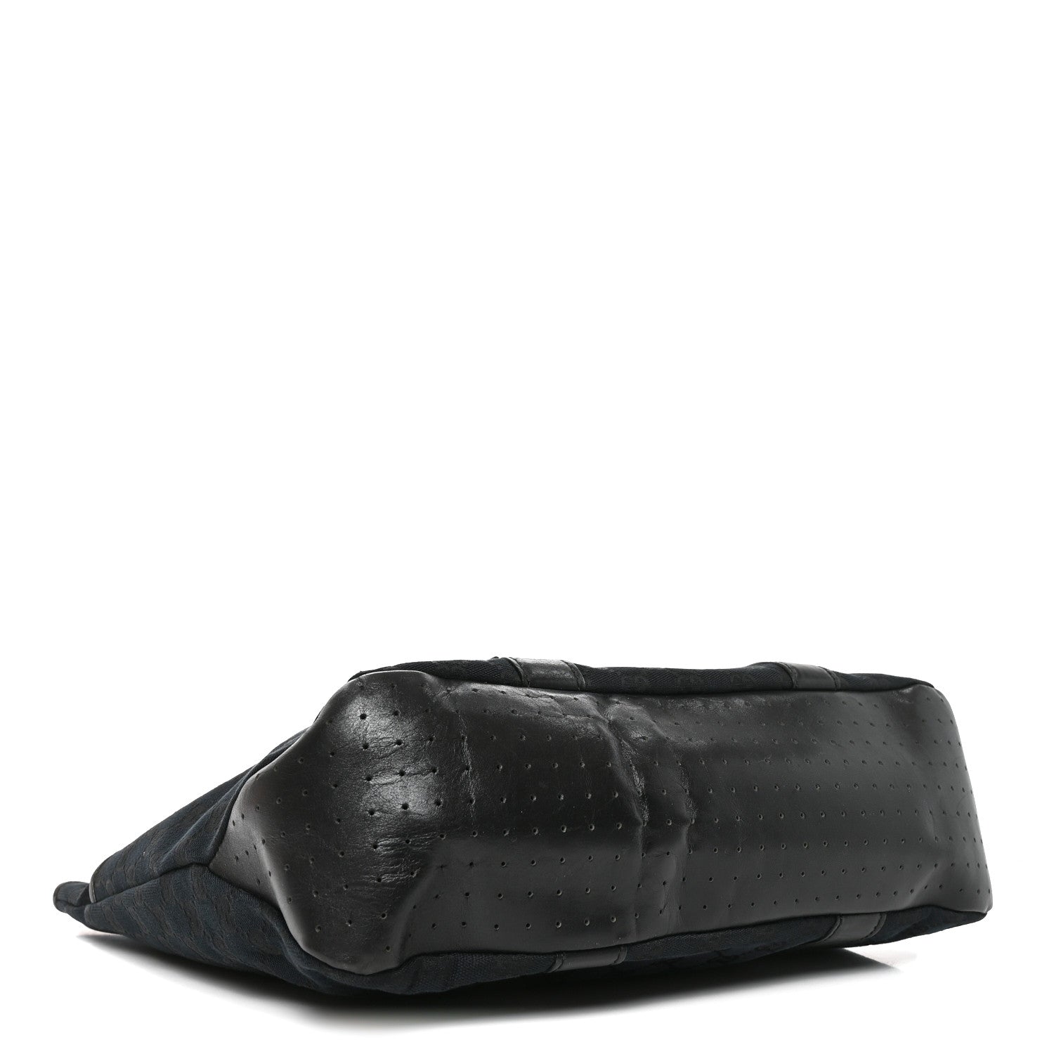Gucci Monogram Calfskin Perforated Tote Black