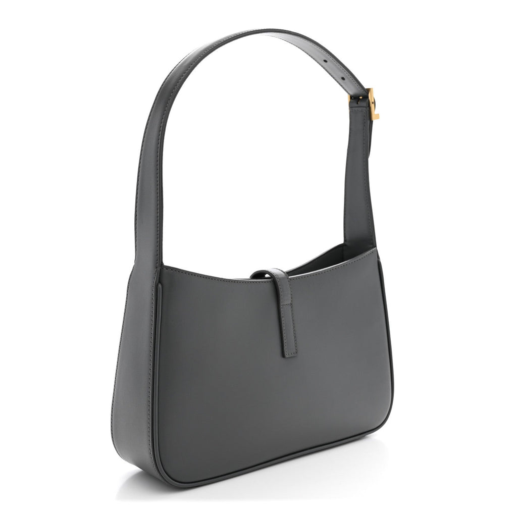 Saint Laurent Smooth Calfskin Le 5 A 7 Hobo Storm