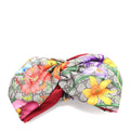 Gucci Silk Monogram Flora Print Headband M Red