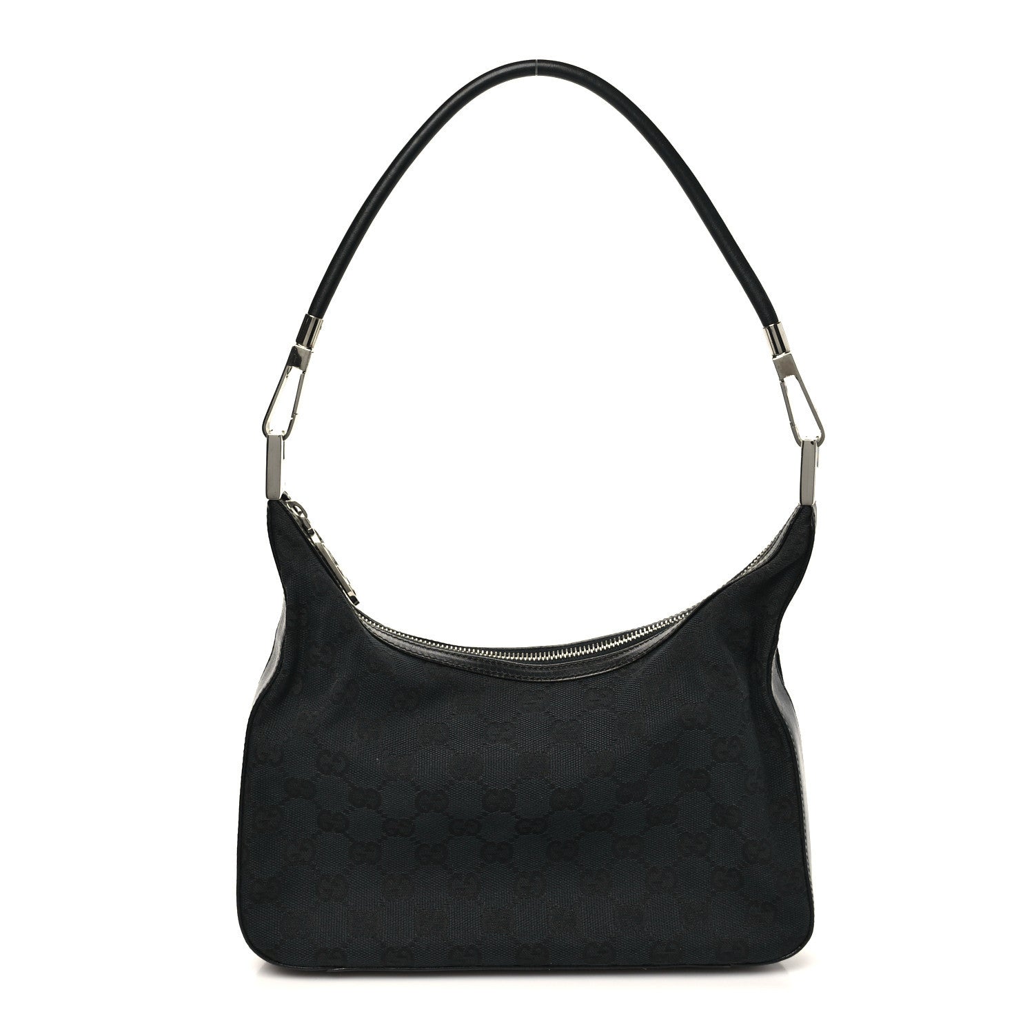 Gucci Monogram GG Clasp Hobo Black