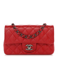 Chanel Caviar Quilted Mini Rectangular Flap Red