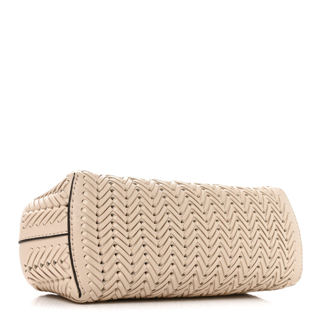 Fendi Vitello Grace Intreccio Nappa Small Fendi First Poudre