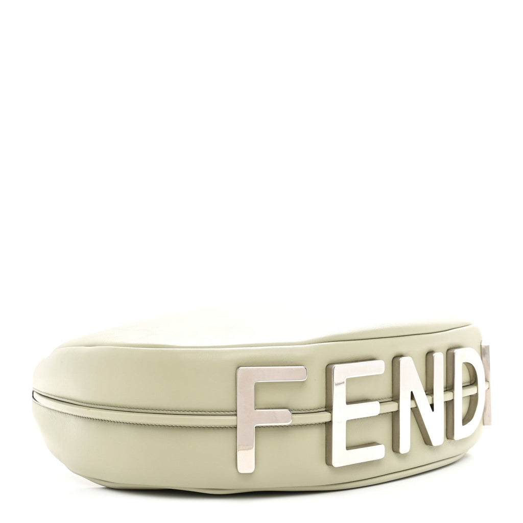 Fendi Vitello Grace Matte Medium Fendigraphy Hobo Bag Green Tea