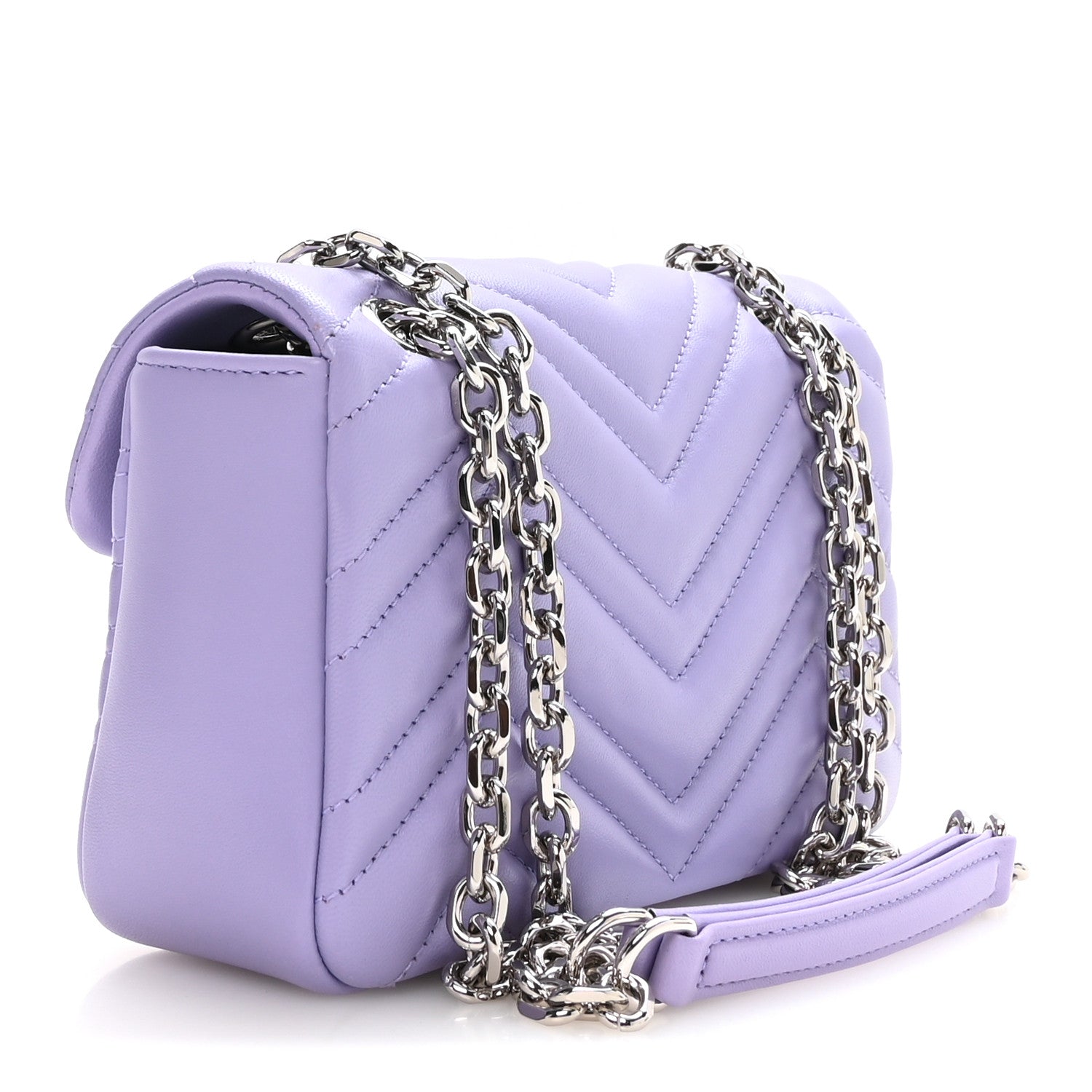 Gucci Lambskin Matelasse Small GG Marmont Shoulder Bag Lapis