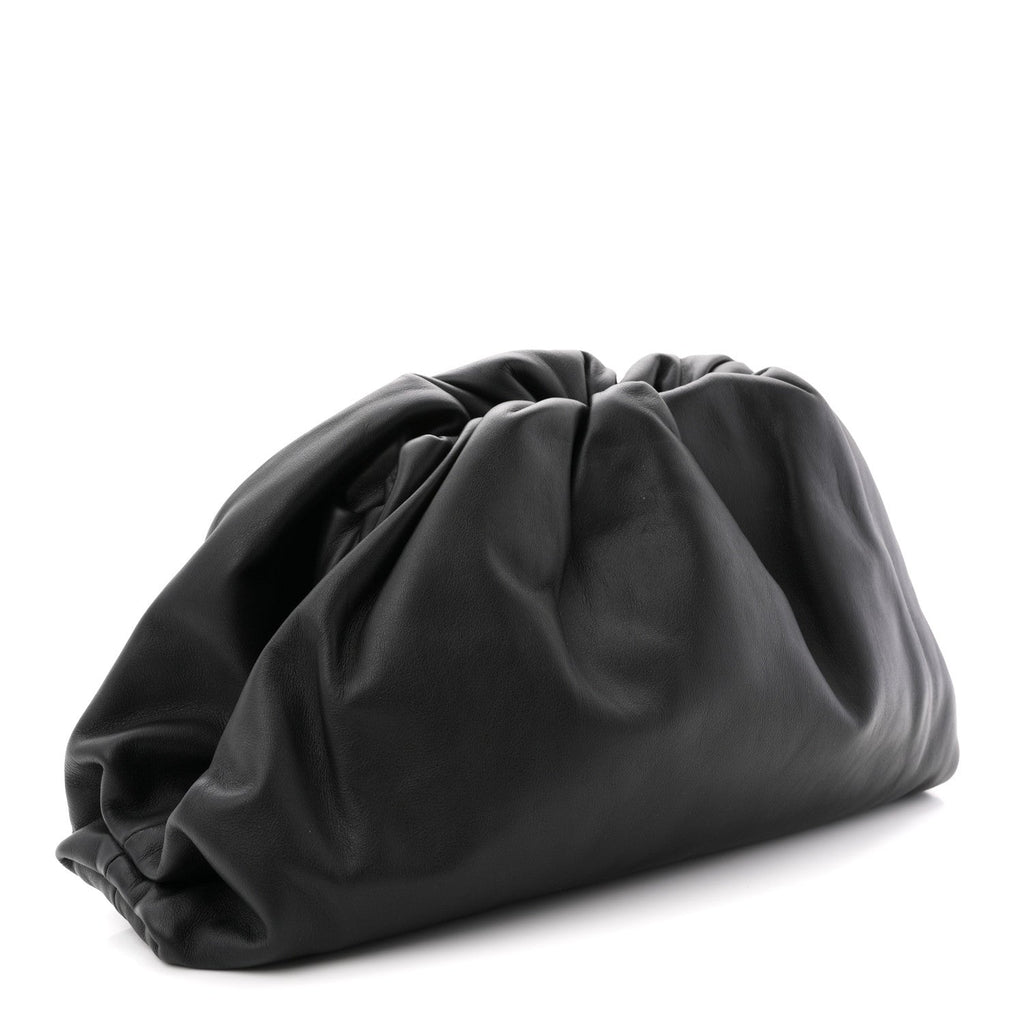 Bottega Veneta The Pouch Oversized Clutch Black side view